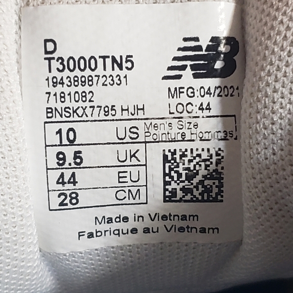 New Balance T3000TN5 Sneakers - Navy Blue in Men's size 10 - Picture 11 of 11